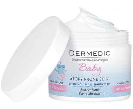 Picture of Dermedic Linum Emollient Baby AD. Sensitive Skin Ultra Rich Butter 225g